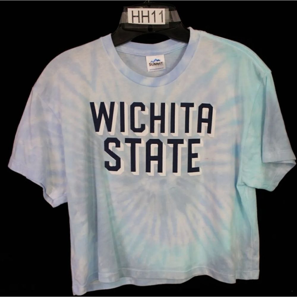 SUMMIT TIE DYE CROPPED TEE WICHITA STATE SIZE M NWT